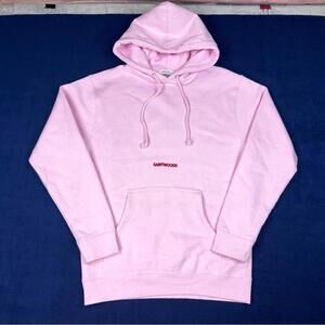 Saintwoods Pink Hoodie Pullover Made in Canada Size S Embroidered Logo SSENSE